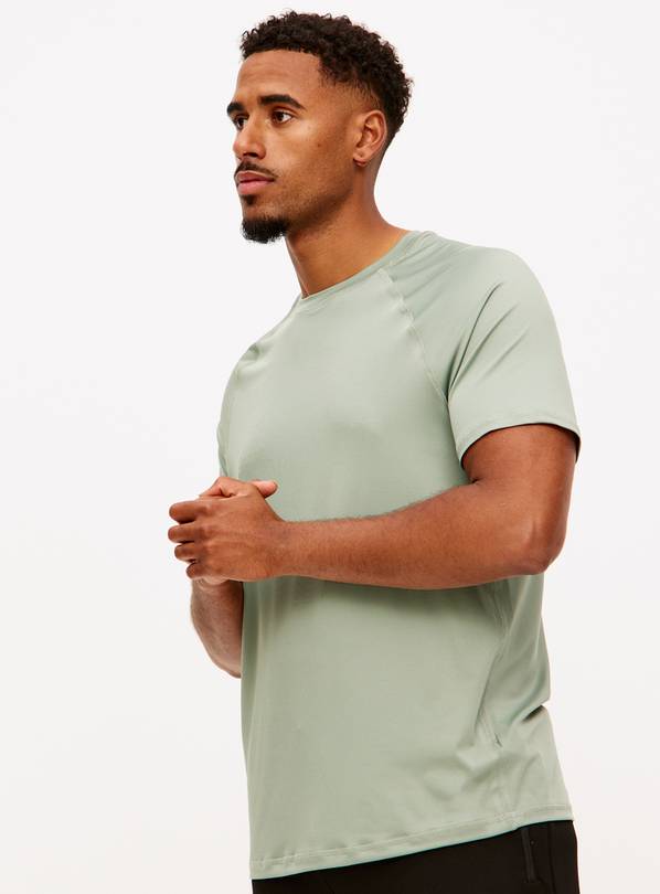 Active Light Green Crew Neck T-Shirt L